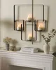 BELIANI Wandkerzenhalter Schwarz Metall 65 cm Geometrisch Produktbild-Vorschau 2