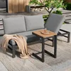 Outdoor patio furniture set with sofa and side table. Produktbild-Vorschau