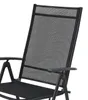 Garten Klappstuhl Metall - Textilen Anthrazit / Schwarz Produktbild-Vorschau