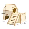2-lagiges Hamsterhaus Aus Holz, Kleintier-Hamsterhaus Mit Produktbild-Vorschau 2