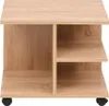 vidaXL Table d'appoint à roulettes 50×35×42 cm Chêne brun Voir les images du produit 1