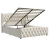 Letto imbottito 160x200cm con rete a doghe, letto a molle Anteprima dell’immagine prodotto 13