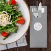 itenga 24x Bestecktasche GRAU + Aufkleber Oh wie schön dass Produktbild-Vorschau 2