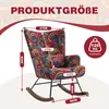 HomeMiYN Fauteuil à bascule, structure métallique, socle en Voir les images du produit 6