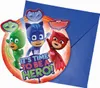 Biglietti d'invito PJ MASKS 6 pezzi Anteprima dell’immagine prodotto 1