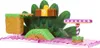 A toy playset with various colorful elements, including blocks, platforms, and foliage, designed to resemble a video game level. Voir les images du produit