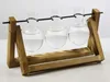 Pflanzenvasen, Terrarium-Stecklinge – Holzhalter mit Glas – Produktbild-Vorschau 2