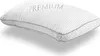 A white pillow with gray stitching and the word "PREMIUM" embroidered on it. Anteprima dell’immagine prodotto