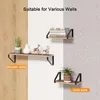 EUGAD 3er Set Wandregal, Schweberegal, Vintage-Holzoptik,  Produktbild-Vorschau 6