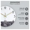 SensaHome Horloge murale en verre, 30 cm de diamètre - Voir les images du produit 6