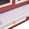 vidaXL Klatka dla królika czerwono-biała 140x63x120 cm lite Podgląd zdjęcia produktu 10