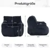 Sitzsack mit Cordbezug 100x94x70 cm | Memory-Schaum-Flocken Produktbild-Vorschau 2