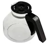 A clear glass coffee pot with a black handle and lid. Anteprima dell’immagine prodotto