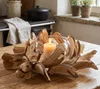 Dekokranz "Holzscheiben" mit Windlicht, Ø 45 cm groß, Produktbild-Vorschau 1