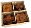 Zestaw 4 gier logicznych - drewniane puzzle 3D w ozdobnym Podgląd zdjęcia produktu 1