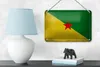 Blechschild Flagge Französisch-Guayana 18x12cm Flag Vintage Produktbild-Vorschau 4