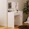 Moderna toeletta bianca da trucco con specchio in stile Anteprima dell’immagine prodotto 3