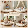 (Beige) Bodenkissen 100 × 100 cm für Kinder, weiche Produktbild-Vorschau 4