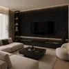 LIKMA Pannello Imbottito Da Parete Bouclé Nero 110x50 cm , Anteprima dell’immagine prodotto 5