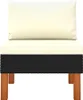vidaXL Mittelsofa Poly Rattan und Eukalyptus Massivholz Produktbild-Vorschau 1