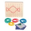 Geoboard geoplan dřevěná skládačka vytvářející tvary pomocí Náhled obrázku produktu 3