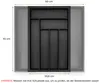budu Besteckkasten #45 (Tiefe 45cm) aus Bambus - Schwarz - Produktbild-Vorschau 5