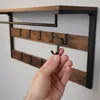 Relaxdays Wandgarderobe, 10 Haken, Ablage & Kleiderstange, Produktbild-Vorschau 5
