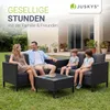 Juskys Polyrattan Lounge Santorini inkl. Abdeckung - Produktbild-Vorschau 7