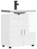 vidaXL Set di mobili da bagno TULUM bianco lucido 60 x 34 x Anteprima dell’immagine prodotto 3