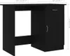 A black desk with dimensions indicated by text overlays. Anteprima dell’immagine prodotto