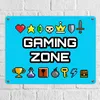 Gaming Zone Metallschild in 15x20 cm mit Pixel-Items für Produktbild-Vorschau 2