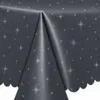 Tischdecke 110x140 cm grau Weihnachten Polyester Sterne Produktbild-Vorschau 1