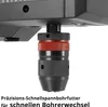 Close-up of a drill chuck attached to a drill press. Produktbild-Vorschau