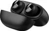 A pair of black wireless earbuds in an open charging case. Produktbild-Vorschau