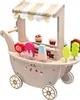 A wooden toy ice cream cart with various toy ice cream cones and popsicles displayed. Produktbild-Vorschau