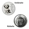süßer Hund mit Halsband Magnet mit Flaschenöffner rund mit Produktbild-Vorschau 2