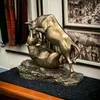 Lutte de marché - Sculpture en bronze Bulle vs Ours 18 × Voir les images du produit 14