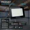 LUXULA LED-Fluter, EEK: F, 50W, 5000lm, CCT, 3000-6500K, Anteprima dell’immagine prodotto 2