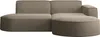 Canapé en L MODENA canapé d'angle Verita tissu beige foncé Voir les images du produit 2