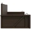 vidaXL Závesná lavica hnedá 119x56x48 cm Poly ratan Náhľad obrázku produktu 5