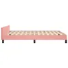 vidaXL Bettgestell mit Kopfteil Rosa 140x200 cm Samt - Produktbild-Vorschau 5
