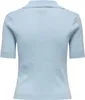 ONLY Geripptes Poloshirt Einfarbiges Kurzarm T-Shirt Produktbild-Vorschau 6