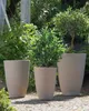 BELIANI Blumenkübel 2er Set Beige Steingemisch und Produktbild-Vorschau 2