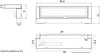 Technical drawings with dimensions of an outdoor LED wall light. Anteprima dell’immagine prodotto