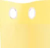 A close-up of two yellow voile curtains with grommets. Voir les images du produit