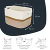 Aufbewahrungskorb mit verlängerten Griffen, HMF 39011-36CM-80, 36 x 30 x 25 cm, Weiß-Braun Produktbild-Vorschau