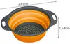Ruhhy 23253 Opvouwbare siliconen zeef, 24 cm, oranje-grijs Productafbeelding-voorbeeld 13