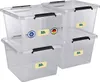 Aufbewahrungsbox 32 L mit Deckel 4er Set stapelbare Produktbild-Vorschau 4