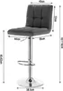 A bar stool with dimensions indicated by text overlays. Náhľad obrázku produktu