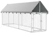 vidaXL Vonkajšia búda pre psov so strechou 400x100x150 cm Náhľad obrázku produktu 8
